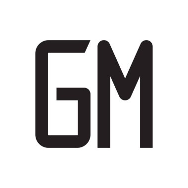 gm ilk harf vektör logo simgesi