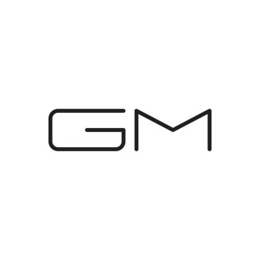 gm ilk harf vektör logo simgesi