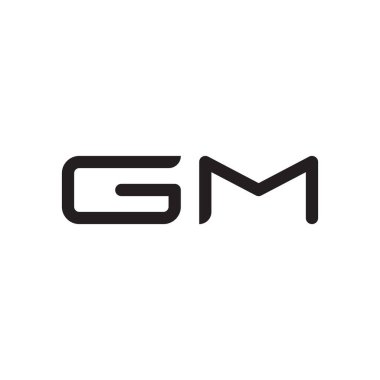 gm ilk harf vektör logo simgesi