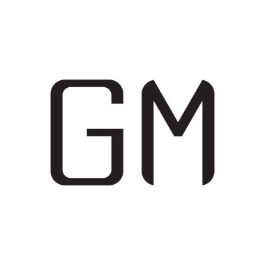 gm ilk harf vektör logo simgesi