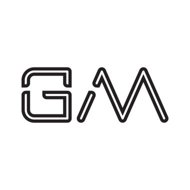 gm ilk harf vektör logo simgesi