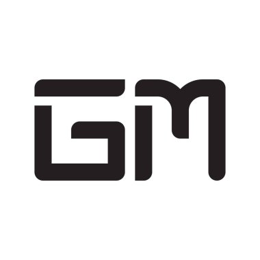 gm ilk harf vektör logo simgesi
