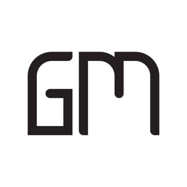 gm ilk harf vektör logo simgesi