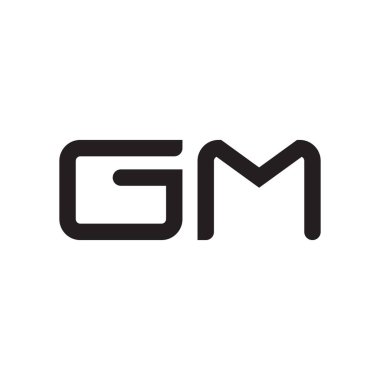 gm ilk harf vektör logo simgesi