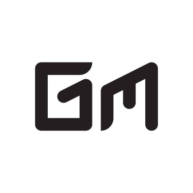 gm ilk harf vektör logo simgesi