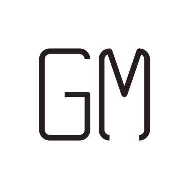 gm ilk harf vektör logo simgesi