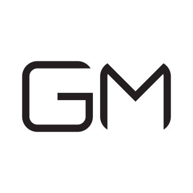 gm ilk harf vektör logo simgesi