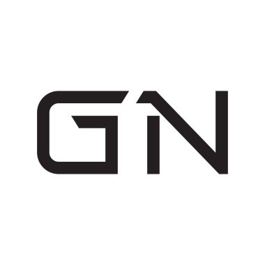 gn ilk harf vektör logo simgesi