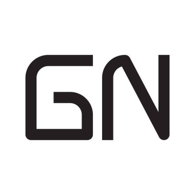 gn ilk harf vektör logo simgesi