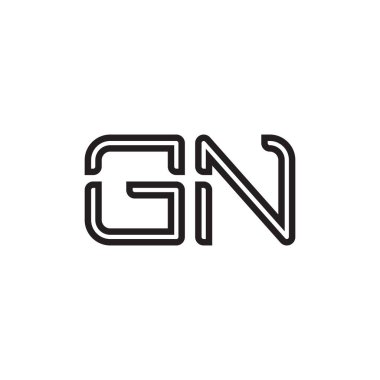 gn ilk harf vektör logo simgesi