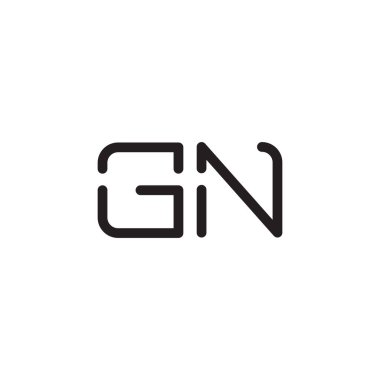 gn ilk harf vektör logo simgesi
