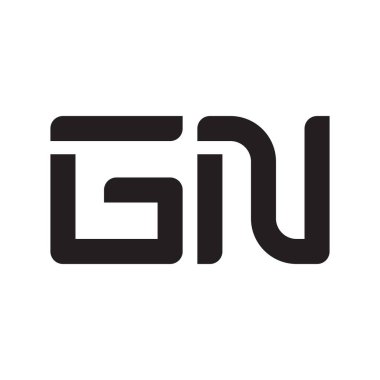 gn ilk harf vektör logo simgesi