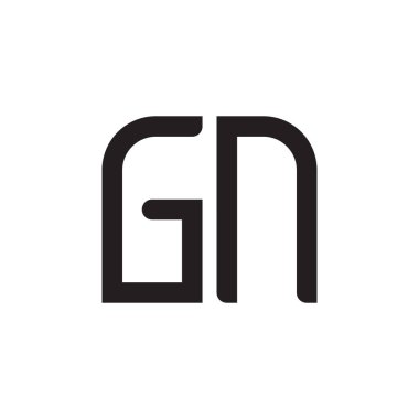 gn ilk harf vektör logo simgesi