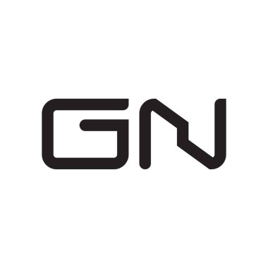 gn ilk harf vektör logo simgesi