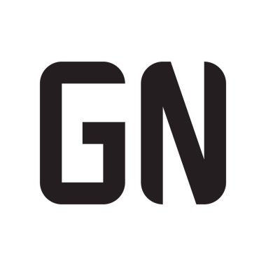 gn ilk harf vektör logo simgesi