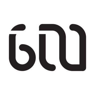 gn ilk harf vektör logo simgesi