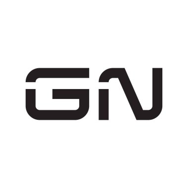 gn ilk harf vektör logo simgesi