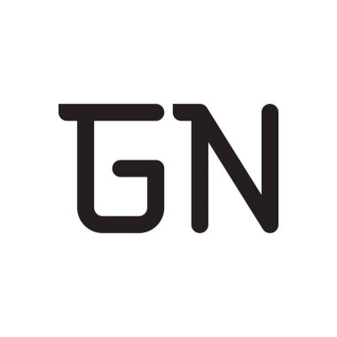 gn ilk harf vektör logo simgesi