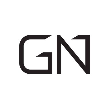 gn ilk harf vektör logo simgesi