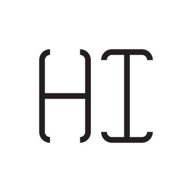 ilk harf vektör logosu simgesi