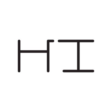 ilk harf vektör logosu simgesi