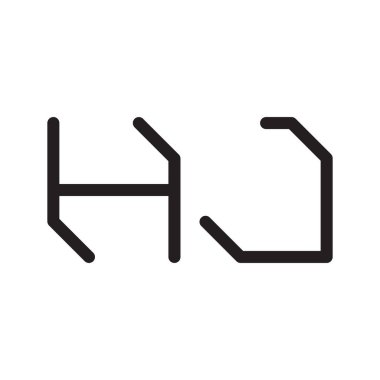 hj ilk harf vektör logo simgesi