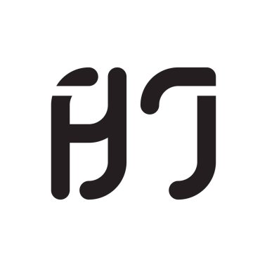 hj ilk harf vektör logo simgesi