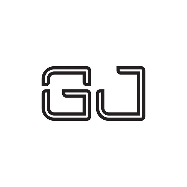 Gj頭文字ベクトルロゴアイコン — ストックベクタ