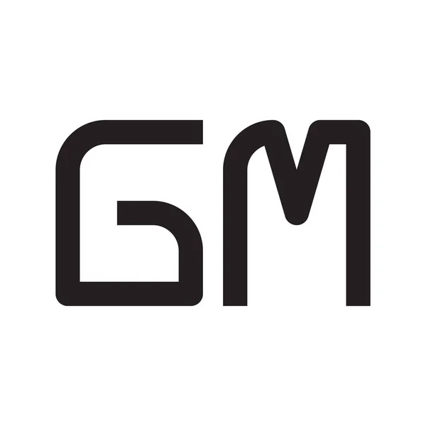 Gm初期文字ベクトルロゴアイコン — ストックベクタ