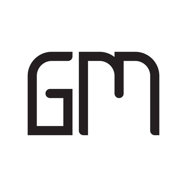 Gm初期文字ベクトルロゴアイコン — ストックベクタ