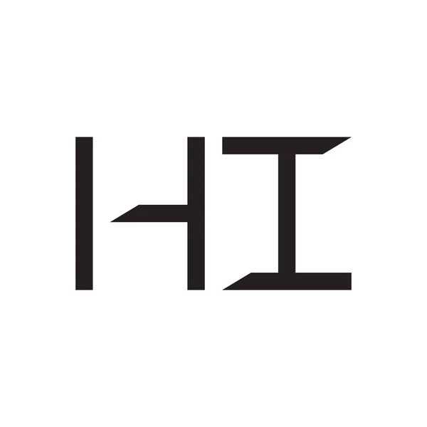 Salut Lettre Initiale Icône Logo Vectoriel — Image vectorielle