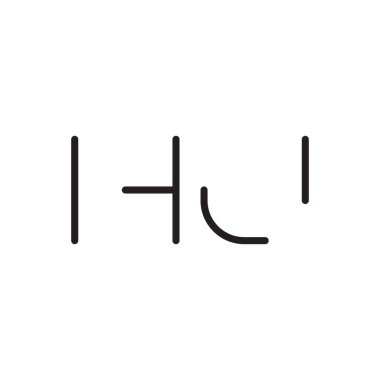 hj ilk harf vektör logo simgesi