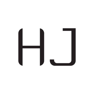 hj ilk harf vektör logo simgesi