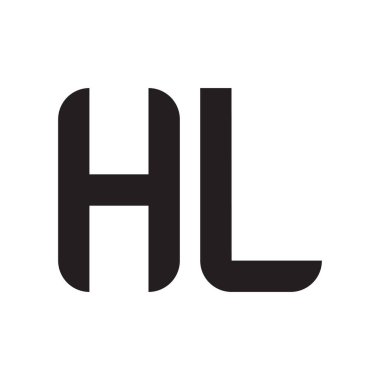 hl ilk harf vektör logo simgesi