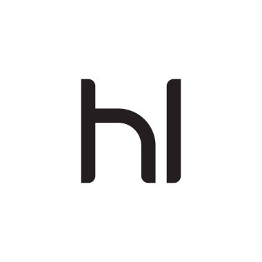hl ilk harf vektör logo simgesi