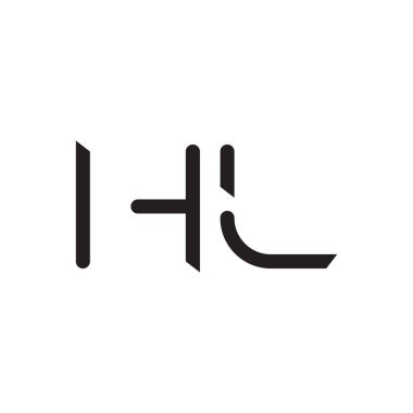 hl ilk harf vektör logo simgesi