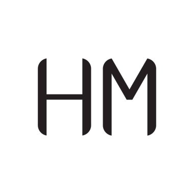 hm ilk harf vektör logo simgesi
