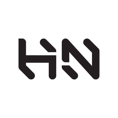 hn ilk harf vektör logo simgesi