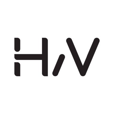 hn ilk harf vektör logo simgesi