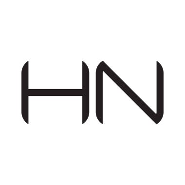 hn ilk harf vektör logo simgesi