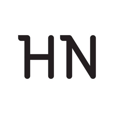 hn ilk harf vektör logo simgesi