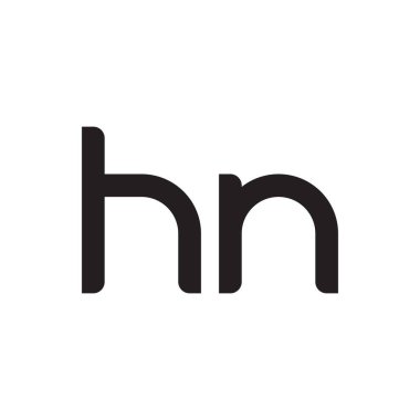 hn ilk harf vektör logo simgesi