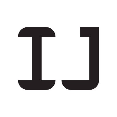 ij ilk harf vektör logosu simgesi