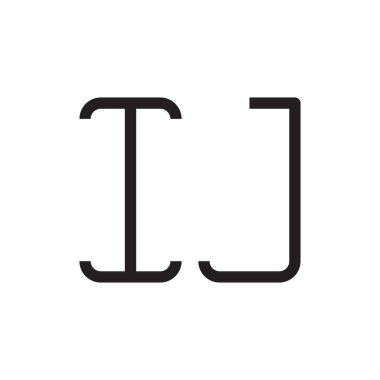 ij ilk harf vektör logosu simgesi