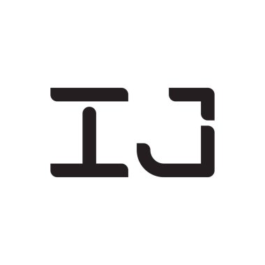 ij ilk harf vektör logosu simgesi
