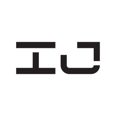 ij ilk harf vektör logosu simgesi