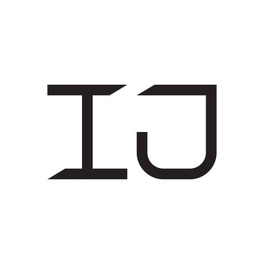 ij ilk harf vektör logosu simgesi