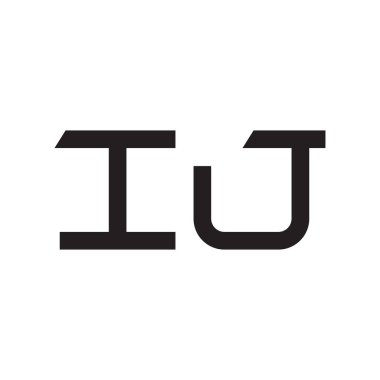ij ilk harf vektör logosu simgesi