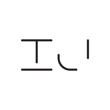 ij ilk harf vektör logosu simgesi