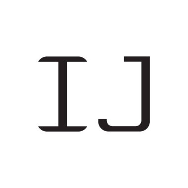 ij ilk harf vektör logosu simgesi
